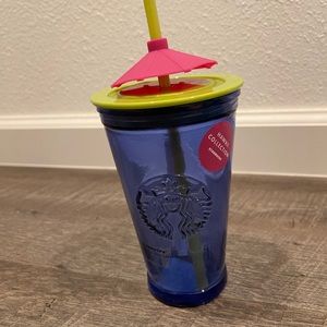Starbucks Hawaii collection - blue glass cup (new)